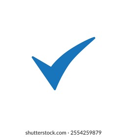 Check mark icon Flat line illustration