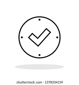 Check mark icon in flat style. Tick symbol for your web site design, logo, app, UI Vector EPS 10.