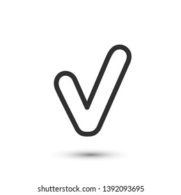 Check mark icon in flat style. Vector agreement, ok symbol for your web site design, logo, app, UI.