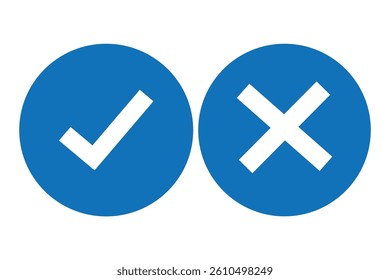 Check mark icon in flat style. Ok, accept vector illustration on white isolated background. Tick business concept.