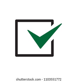 Check mark icon flat vector template design trendy