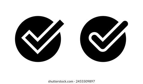 Check mark icon in generic style. Tick, checkmark sign symbol