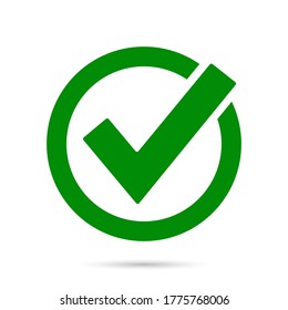 Check mark, icon. Graphic template. Vector illustration
