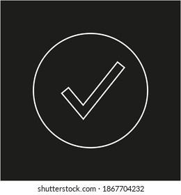 Markierungssymbol überprüfen. Illustration für Web- und Mobile-Design.