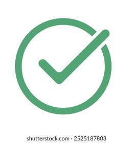 Check mark icon indicating permission or certification. Perfect symbol for business, office, posters, and websites. Vector illustration.
