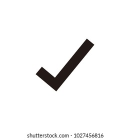 Check mark icon isolated on white background