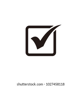 Check mark icon isolated on white background