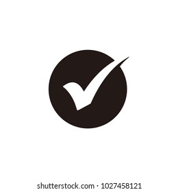 Check mark icon isolated on white background