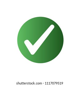 Check mark icon isolated on white background. Vector illustration.