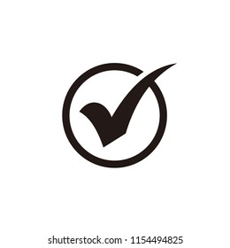 Check mark icon isolated on white background