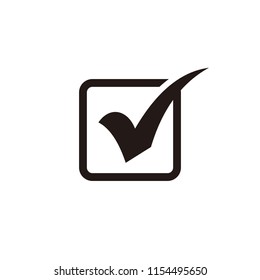 Check mark icon isolated on white background