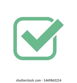 Check mark icon isolated on the white background
