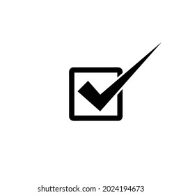 Check mark icon isolated on white background. Vector illustration