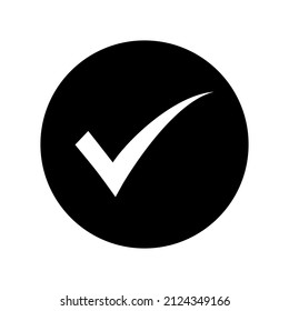 Check mark icon isolated on white background. 