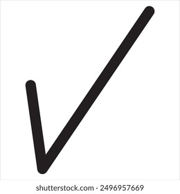 Icono de marca de verificación aislado sobre un fondo blanco. Vector eps10 
