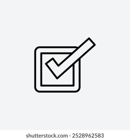 Check mark icon isolated on the white background.