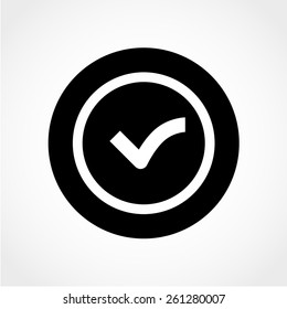 Check mark Icon Isolated on White Background