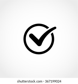 Check Mark Icon Isolated on White Background