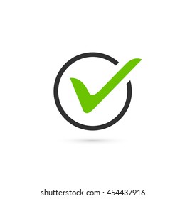 Check mark icon. Isolated on white background. Vector illustration, eps 10.