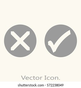 Check mark icon isolated sign symbol and flat style for app, web and digital design. Vector illustration.