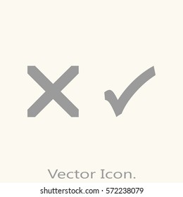 Check mark icon isolated sign symbol and flat style for app, web and digital design. Vector illustration.