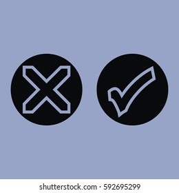 Check mark icon isolated sign symbol and flat style for app, web and digital design. Vector illustration.