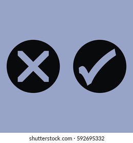 Check mark icon isolated sign symbol and flat style for app, web and digital design. Vector illustration.