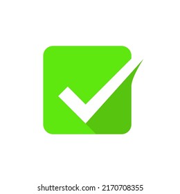 Check mark icon label illustration