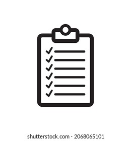 check mark icon line icon illustration sign