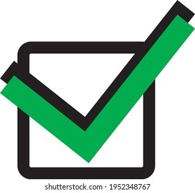check mark icon, check list box icon vector logo 