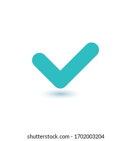 check mark icon. check list button icon. correct symbol. Stock Vector illustration isolated on white background.