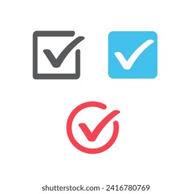 Check mark icon. check list. Vector illustration