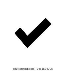 Diseño de logotipo de marca de verificación. Signo y símbolo de marca de graduación