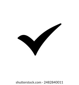 Diseño de logotipo de marca de verificación. Signo y símbolo de marca de graduación