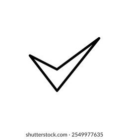 Logo-Design für Häkchensymbol. Markierungszeichen und -symbol