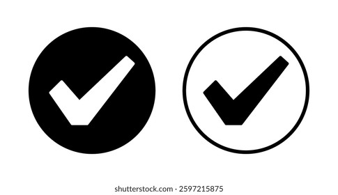 Check mark icon logo design. Tick mark sign and symbol
