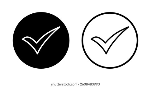 Check mark icon logo design. Tick mark sign and symbol