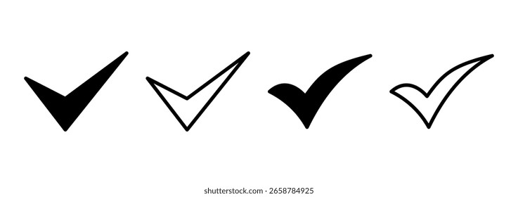 Logo-Design für Häkchensymbol. Markierungszeichen und -symbol