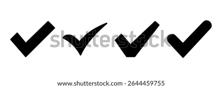 Check mark icon logo design. Tick mark sign and symbol