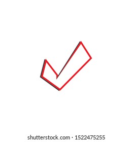 check mark icon logo element illustration.check mark symbol design.check mark conception can be used in web and mobile-vector