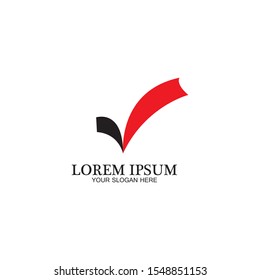 check mark icon logo element illustration.check mark symbol design.check mark conception.can be used in web and mobile-vector
