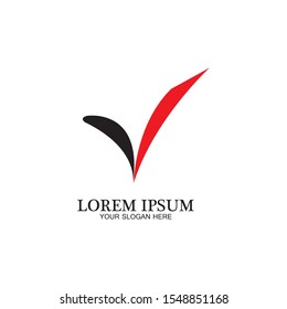 check mark icon logo element illustration.check mark symbol design.check mark conception.can be used in web and mobile-vector
