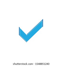 check mark icon logo element illustration.check mark symbol design.check mark conception.can be used in web and mobile-vector