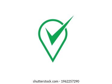 Check mark icon, Logo element illustration, check mark symbol design.