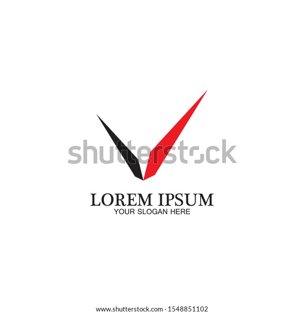 Check Mark Icon Logo Element Illustrationcheck Stock Vector (Royalty ...