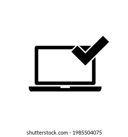 Icono de marca de verificación, logotipo aislado en fondo blanco