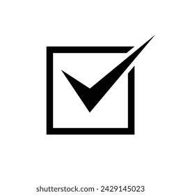 Icono de marca de verificación, logotipo de marca de verificación aislado sobre fondo blanco, signo de marca de verificación, ilustración vectorial.