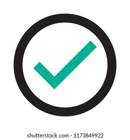 Check mark  icon. Check mark logo vector or icon. Tick symbol in green color illustration. Accept okey symbol. Check mark vector eps10.