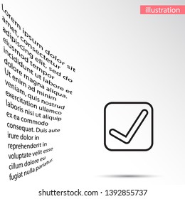 check mark icon . Lorem Ipsum Illustration design