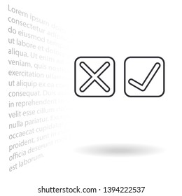 check mark icon . Lorem Ipsum Illustration design